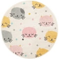 thumbnail image 6 of Unique Loom Whimsy Kids Collection Area Rug - Molly (3' 3" Round Ivory/Black) Perfect For Kids Bed Room/Nursery Room/Living Room/Class Room/Play Room, 6 of 6