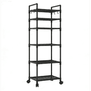 Multifunctional 6-tier vertical shelf for home storage, kitchen storage, bathroom storage, easy-to-assemble, versatile shelf suitable for kitchens, bathrooms, and bedrooms
