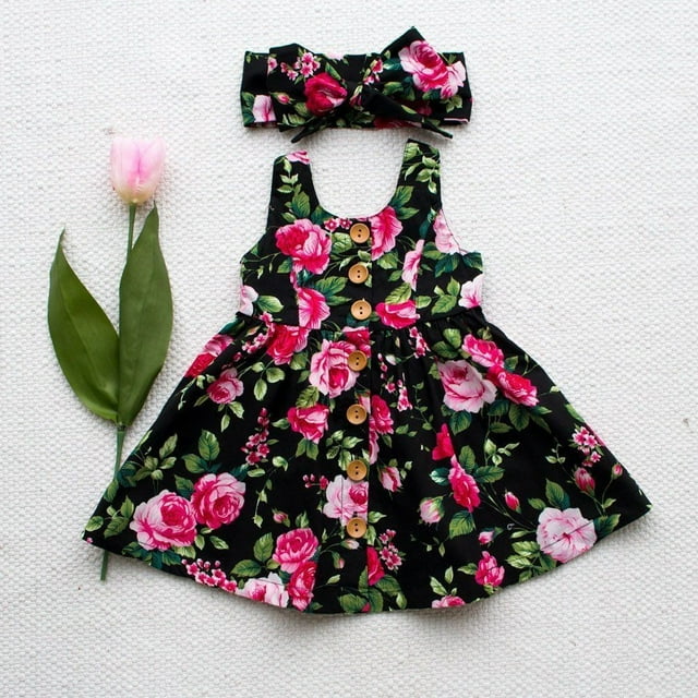Robe Florale pour Bébé Fille, Robe de Fête pour Enfant, Robe de Mariage, Robe de Concours, Robe d'Été, Vêtements 0-4 Ans