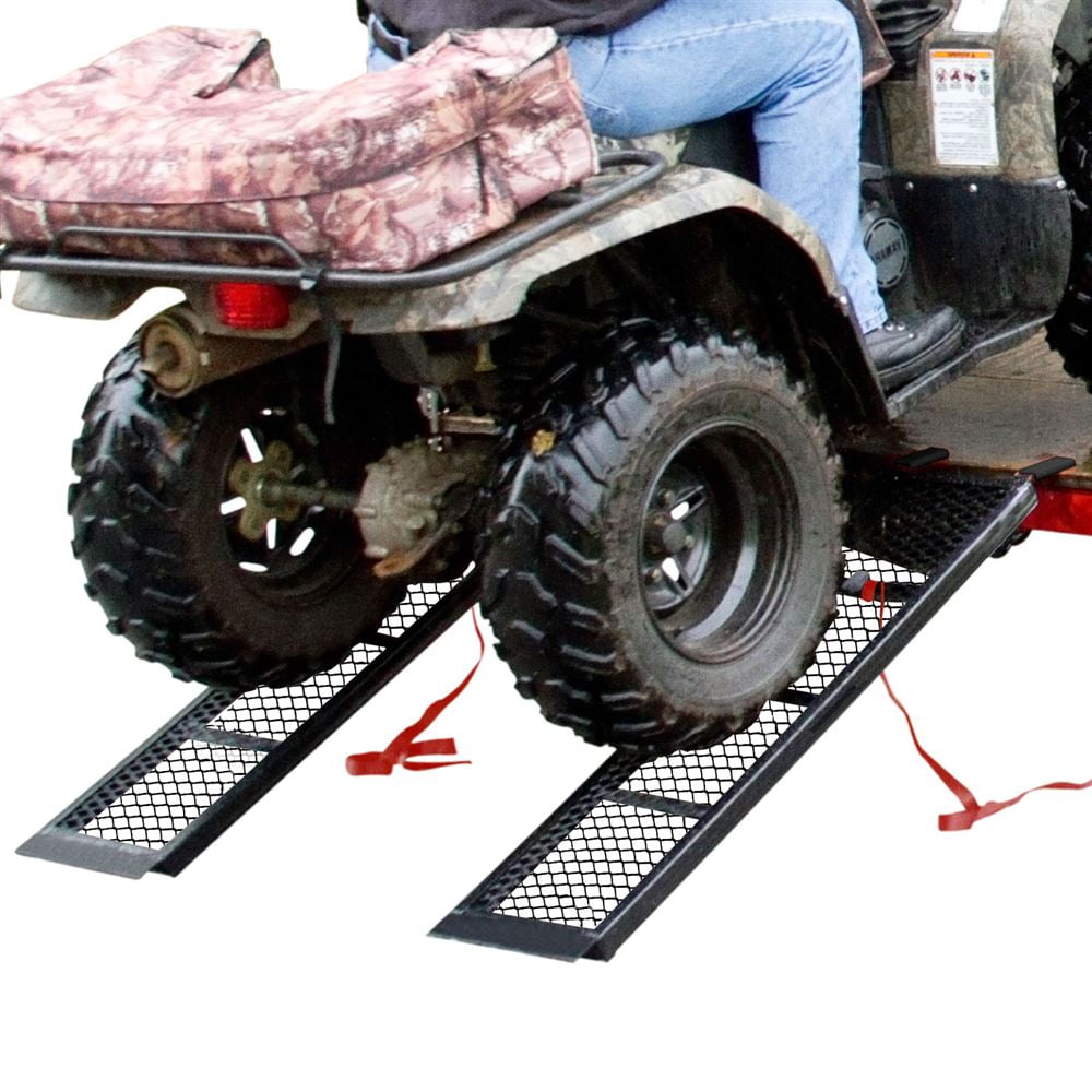 48.5" Black Steel ATV Trailer Ramps (Pair)