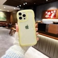 thumbnail image 3 of Phone Case for iPhone 14 Pro Max 6.7 inches, Soft Transparent TPU Wavy Edges Precise Camera Protection Shockproof Phone Covers for Women Men Boy Girls(Yellow), 3 of 12