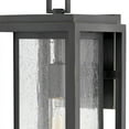 thumbnail image 6 of Double Frame Design 1-Light Large Outdoor Wall Lantern in Satin Nickel with Clear Seedy Glass 7 inches W X 20 inches H-Black Finish-Incandescent, 6 of 10