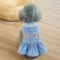 thumbnail image 4 of Soft Pet Dress with Rabbit Floral Pattern - Princess Dress - Traction Ring - for Spring Summer, 4 of 8