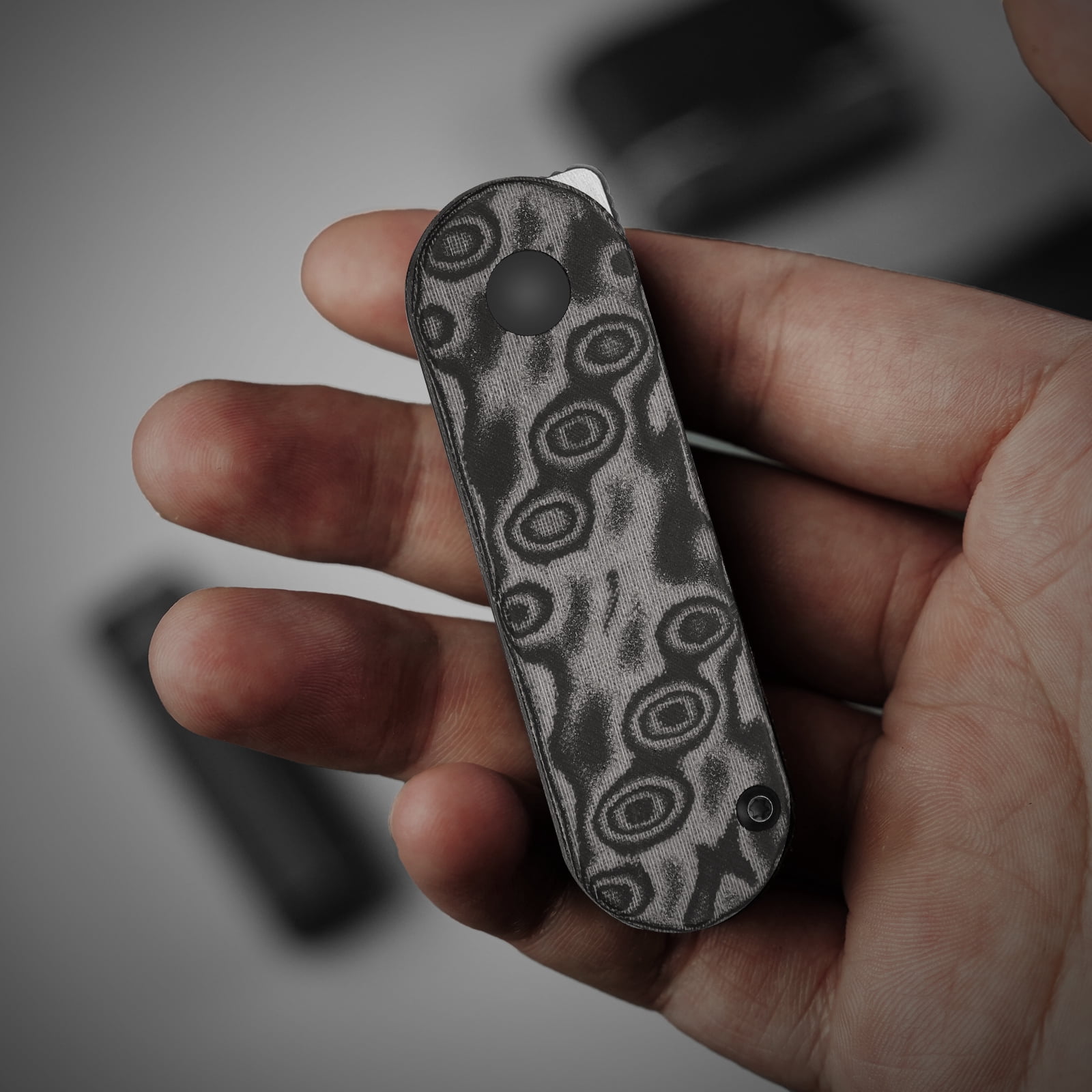 Kizer Mini Bay EDC Folding Pocket Knife 14C28N Blade Vortex Pattern Micarta Handle V2583A6