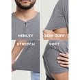thumbnail image 6 of X RAY JEANS Mens Basic Henley Neck Short Sleeve T-Shirt, Charcoal, 3XL, 6 of 7