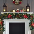 thumbnail image 4 of Guirnalda navideña con luces, 270 cm, guirnalda navideña blanca cálida, guirnalda de abeto, guirnalda decorativa navideña falsa para interior, chimenea, escaleras, pared, puerta, 4 of 6