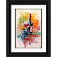 thumbnail image 1 of Kovacs, Anna Brigite 13x18 Black Ornate Wood Framed with Double Matting Museum Art Print Titled - Wine and Grape, 1 of 4