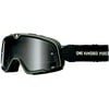 100% Barstow Classic MX Offroad Goggles Black/White/Silver Lens