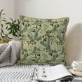 thumbnail image 6 of Haiem Tropical Plants Green Print Velvet Soft Solid Decorative Square Throw Pillow Covers Set with Elegant Piping Christmas Cushion Case for Sofa Bedroom Car-16"x16", 6 of 8
