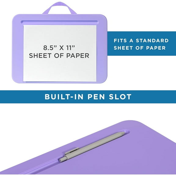 Compact Lap Desk - Fits up to 15 Inch Laptops - Purple Amethyst