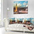 thumbnail image 3 of Designart Big Ben UK from Westminster Bridge - Cityscape Photo Throw Pillow - 18x18, 3 of 5