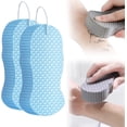 thumbnail image 1 of Éponge Exfoliante Magique, Éponge de Bain Réutilisable Super Douce (Bleu, 2 Pcs), 1 of 7