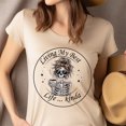 thumbnail image 4 of Living My Best Life Kinda Funny Skeleton Coffee T-Shirt Unisex Tee, Maroon, Size XL, 4 of 6