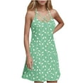 thumbnail image 2 of Amzcrzy Robes pour Femmes Mode Imprimé Floral Robes d'Été pour Femmes Décontractées Sans Manches Robe d'Été Dos Nu Ample Robe de Plage Mini, 2 of 5