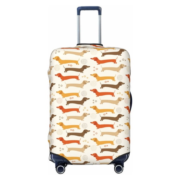 Xecao Dachshund print Elastic Luggage Cover, with double-sided print , is perfect for travel, business, and daily use