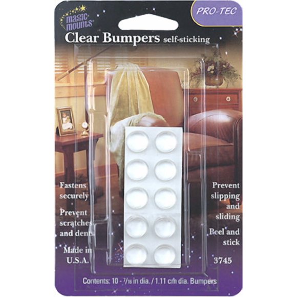 Magic Mounts Multi-Surface Protection Pad 3745 Use To Prevent Slipping/Sliding/Scratches/Dents; Self Sticking; Round; 7/16 Inch Diameter; Clear; Case Of 10