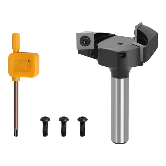 Utilities, Furenl Scrap Board Surface Preparation Router Bit 1/2 Inch Shank 2 Inch Cutting Diameter 3 Blades Carbide Plate Leveling Router Bit Planer Wood Planer Tool, Accessories*1 Set