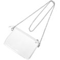 thumbnail image 3 of Transparent Small Square Bag for Daily Use PVC and Metal Adjustable Crossbody Bag 7.5 inches, 3 of 5