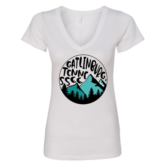Inktastic Gatlinburg, Tennessee Mountains Women's V-Neck T-Shirt