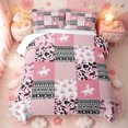 thumbnail image 2 of meiyoeat Pink Rustic Camouflage Twin Quilt Set,Western Cowgirl Boots Print Twin Coverlet Set For Girl,2pcs,1 Bedspread and 1 Pillowcase, 2 of 7
