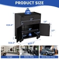 thumbnail image 2 of 34.3" Rolling Metal Tool Cabinet - Heavy Duty Garage Storage with Lockable Doors & 3 Drawers, Mobile Workbench Organizer for Garage, Workshop, Home, 2 of 4