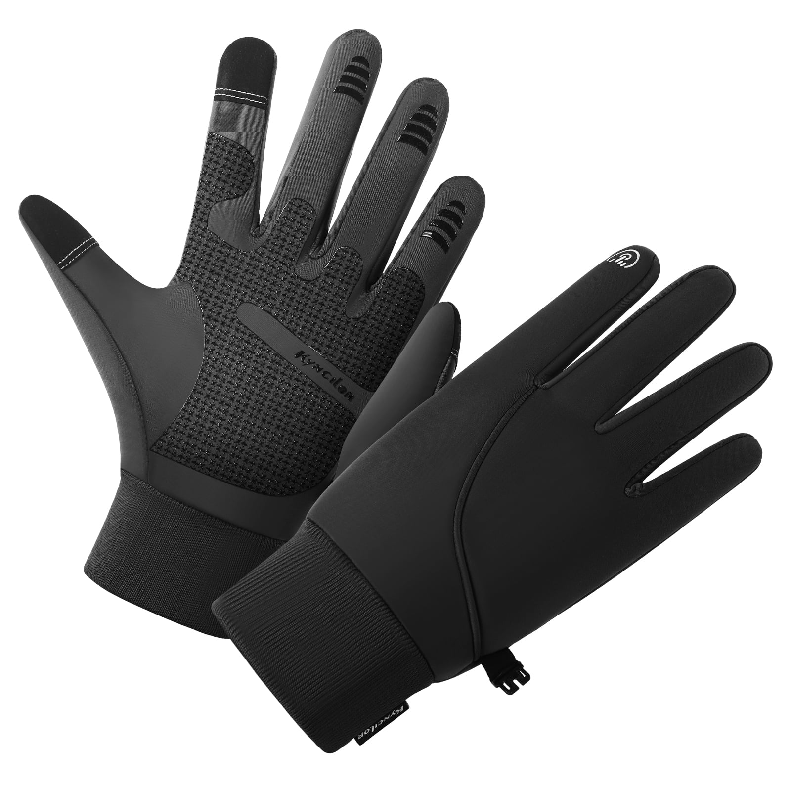 Winter Gloves for Men，Waterproof Thermal Gloves Cold Weather Running