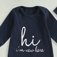 thumbnail image 4 of Kogui Baby Clothes Unisex Baby Girl Boy Outfit Baby Romper Long Sleeve Hoodie Jumpsuit Fall Winter Clothes 0 3 6 9 12 18 24 Months (Black,3-6 Months), 4 of 5