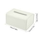 thumbnail image 3 of Caja de pañuelos de cuero para el hogar, la oficina, la sala de estar, soporte para pañuelos con resorte inferior para gabinete de esquina, caja de servilletas de goma suave con apertura en forma de, 3 of 6