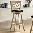thumbnail image 2 of Furniture of America Hillcrest Wood Swivel Barstool, Maple, 29-in, 2 of 2
