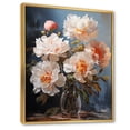 thumbnail image 2 of Designart "White Peonies love expression II" Floral Floater Framed Canvas Art Print, 2 of 7