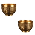 thumbnail image 1 of Maytalsory 1/2/3 Chinese Traditional Feng Shui Brass Fu Bowl Exquisite Housewarming Gift Small 2PCS, 1 of 6