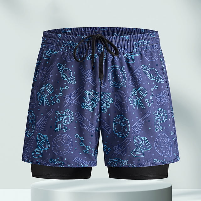 Bañador para hombre, bañador de doble capa para correr, pantalones cortos, ropa deportiva de secado rápido (3XL) Tmvgtek Para Estrenar