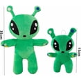 thumbnail image 2 of Juguetes de Peluche de Alienígena Verde, 2 Piezas, 35 cm y 15 cm, Juguete Suave para Niños, Regalo y Decoración (35cm y 15cm), 2 of 3
