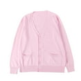 thumbnail image 2 of HAPIMO Women'S Knit Cardigan Sweaters Fall Fashion Long Sleeve Open Front Button Trendy Casual Sweater Jacket V Neck Pockets Cotton Coats Pink XXL, 2 of 3
