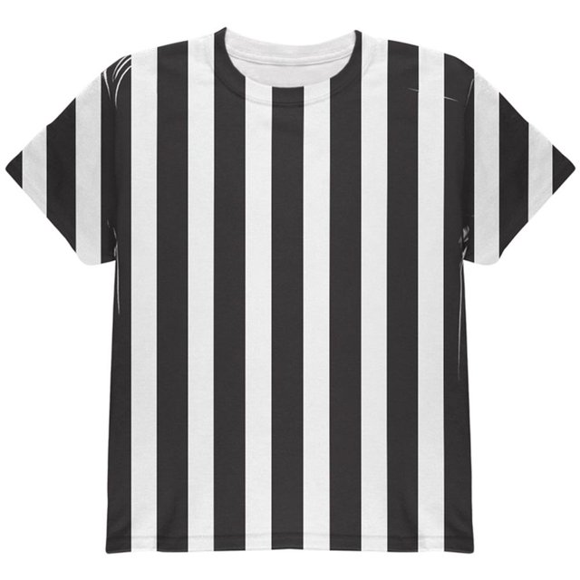 T-shirt Jeunesse à Imprimé Intégral de Costume d'Arbitre d'Halloween