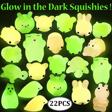 22 Pcs Glow in the Dark Squishy Soft Toys Kawaii Squishies Animal