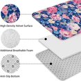 thumbnail image 5 of Pioneer Flower Floral Print Pattern Bathroom Rugs Sets 3 Piece,Toilet Cover Set,Absorbent Non Slip Bathroom Mats Sets with U-Shaped Contour Rug Toilet Rug Set, 5 of 5