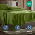 thumbnail image 6 of Nestl Full XL Size Sheet Sets, 1800 Series Deep Pocket 4 Piece, Luxury Soft Microfiber Bed Sheet Sets, CALLA GREEN, 6 of 8