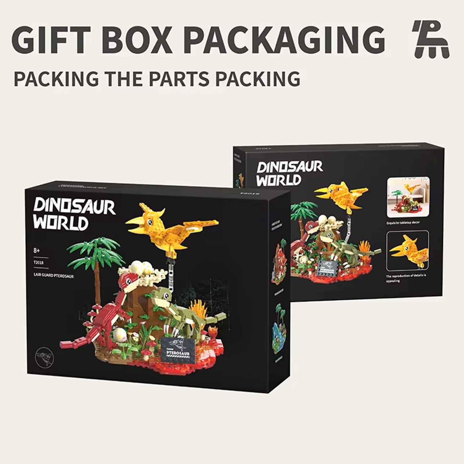 GZBrick Dinosaur World Building Sets Compatible with Lego Animals Pterosaur for Adults Boy 559PCS