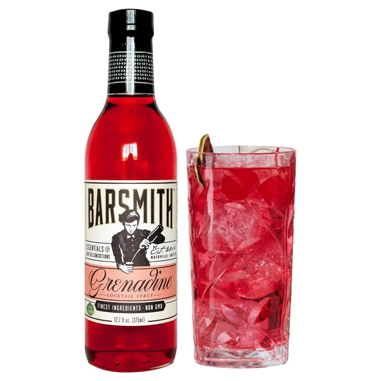 Pack of 6, Barsmith Grenadine Cocktail Syrup, 12.7 oz - Walmart.com