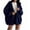 Blue, variant on Zedker Oversized Cardigan Sweaters For Women 2025 Fall Long Lantern Sleeve Knit Open Front Lightweight Sweater Green L
