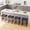 Black + Brown Cushion, variant on Acekid Bar Stool Set of 4 – 24 Inch Counter Height, Upholstered Padded Seat with Curved Surface, Ergonomic Saddle Design for Kitchen/Home, White + Grey Cushion