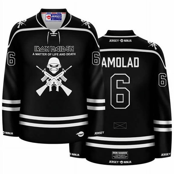 Iron Maiden A Matter of Life and Death Black Hockey Jersey