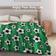 thumbnail image 4 of LHSHID Flannel Fleece Blanket American Football Field Green for Bedroom Couch Travelling Comfortable All Season Air Conditioning Blanket for Adult Chidern 30x40in, 4 of 6