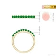 thumbnail image 5 of ANGARA Natural Shared Prong Set Half Eternity Emerald Wedding Band in 14K Yellow Gold for Women (Size-2.1mm) | May Birthstone, Birthday, Anniversary, Jewelry Gift for Women | Natural Emerald Ring, 5 of 9