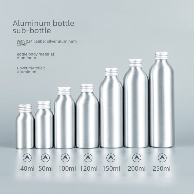 Botella de aluminio tapa de aluminio 40-250ml Tóner Limpiador cosmético Agente de limpieza de automóviles Sub-botella lata de aluminio