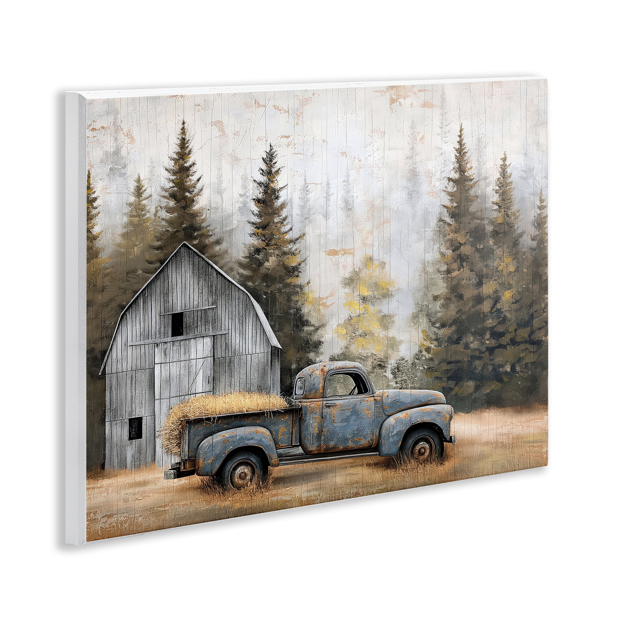 Stupell Industries Autumn Barn & Pine Forest Wall Plaque Art, design by Imagine It Images