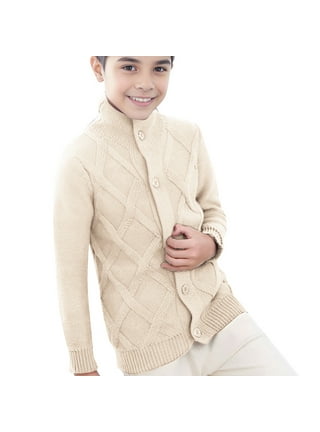 Boys button top up sweater