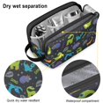 thumbnail image 4 of Toiletries Bag,DarkBlue Dinosaurs Words Pattern Mens Womens Toiletry Bag Bathroom Bag,Waterproof Toiletry Travel Bag Dopp Kit Shaving Bag 11x6.3x5.1 Inch, 4 of 5