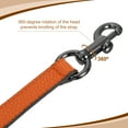 thumbnail image 3 of Uxcell 1 Count PU Leather Short Bag Strap with Clasp Orange, Grey Buckle 25.59 x 0.91 inch, 3 of 6